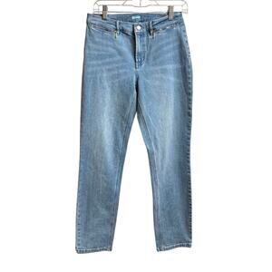J. McLaughlin Stretch Denim Jeans Light Wash Zip Pockets